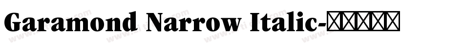 Garamond Narrow Italic字体转换